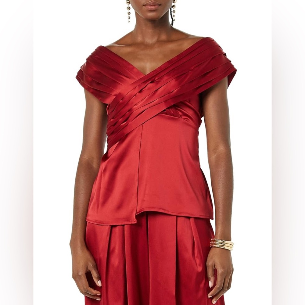 Chic Red Off-Shoulder Top by Making the Cut